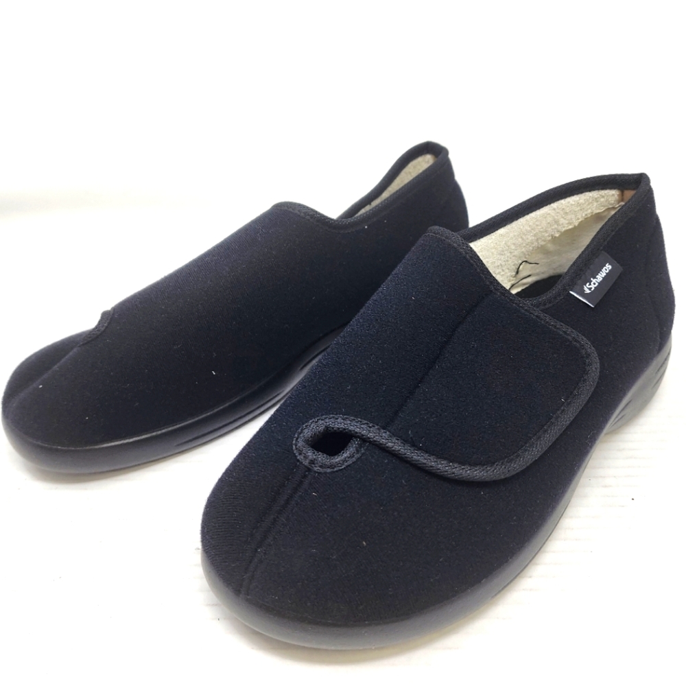 Schawos New Black House Slippers Comfortable Easy Slip on Shoes‎ Size 9